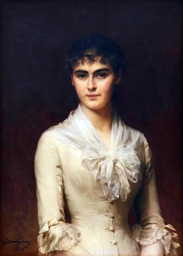 Ritratto di una giovane donna in bianco